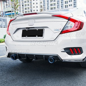 ฝาครอบดิฟฟิวเซอร์กันชนหลังแบบลิป พร้อมท่อไอเสียคู่ ABS แบบพิเศษ สำหรับ Honda Civic ปี 2016-2017 - Product Image 3