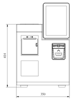 Kiosque de dépôt d'espèces et de pièces de monnaie JR-500 pour l'intérieur avec fonctionnalité SDK pour la collecte de paiements des petites entreprises, impression de reçus