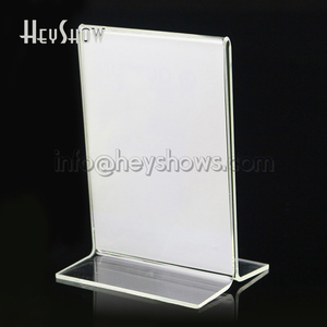 A4-A7 Acrylic giá tag chủ và <span class=keywords><strong>menu</strong></span> đứng rõ ràng <span class=keywords><strong>PS</strong></span> chất liệu cho quảng cáo nhãn áp phích Đăng giấy Brochure hiển thị đứng - Product Image 5