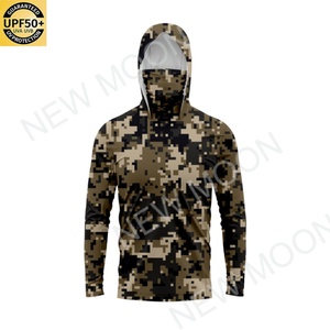 Custom Men's Fishing UPF 50+ <b>Sun</b> protection <b>Shirt</b> Long Sleeve Comfortable Breathable Quick-drying Fishing Hoodie - Product Image 3