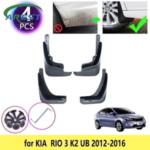 4 Pezzi per <span class=keywords><strong>KIA</strong></span> <span class=keywords><strong>RIO</strong></span> 3 UB 2012 2013 2014 <span class=keywords><strong>2015</strong></span> 2016 Modello Russo K2 Parafanghi Paraspruzzi Protezione Parafango Accessori Auto - Product Image 1