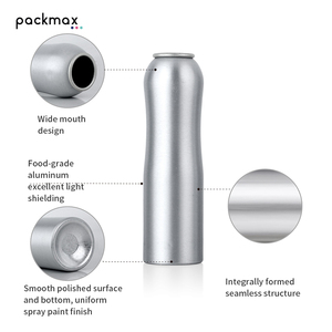 Multi-Size In Stock Natural Color Waist Aluminum Bottle for <b>Sunscreen</b> Hair Spray - Empty Cosmetic Aerosol Can Wholesale - Product Image 2