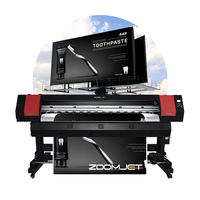 Imprimante à jet d'encre numérique Zoomjet 1.8m Eco Solvent avec Dx5 tête d'impression signe publicité autocollants intérieur extérieur Machine d'impression