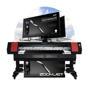 Zoomjet דיגיטלי הזרקת הזרקת דיו 1.8m אקולוגי ממס עם dx5 ראש הדפסה סימן פרסום מדבקות מכונת הדפסה חיצונית מקורה מקורה - Product Image 1