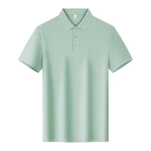 Polo Shirt Solid Color Polyester Moisture Wicking Daily Wear - Product Image 4