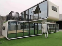 Cabine Apple modulaire préfabriquée de luxe capsule spatiale conteneur maison espace commercial modèle c70 e7 avec 2 chambres à coucher