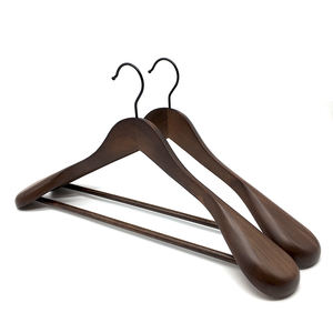 Perchas de madera personalizadas para hotel, de venta caliente, fabricante directo, perchas de madera vintage con logotipo - Product Image 1