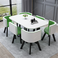 Ensemble de table à manger ronde en marbre luxueux pour l'extérieur 2026, 6 places avec 4 chaises