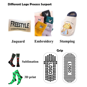 Échantillons gratuits Chaussettes de sport originales personnalisées pour hommes Conception personnalisée Semelle antidérapante Chaussettes antidérapantes Medias Antideslizante Futbol - Product Image 2