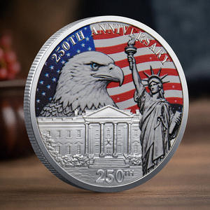 Moneda Conmemorativa del 250 Aniversario de los Estados Unidos, Moneda de Desafío Patriótica con el Águila de la Libertad |   Regalo Metálico Impreso a Color para Coleccionistas - Product Image 5