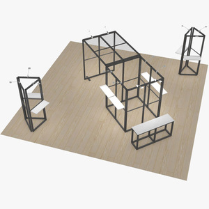 20x20ft Modular Ý Tưởng Thiết Kế Triển Lãm Hệ Thống Vật Liệu Nhôm Triển Lãm Thương Mại Gian Hàng - Product Image 3