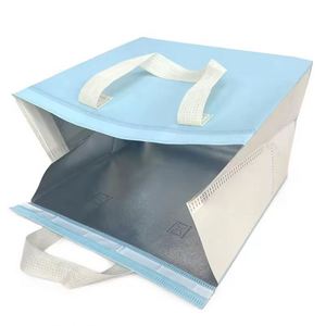 Laminated PP Non Woven Insulated Lunch <b>Bag</b> Custom Printed Waterproof Thermal Cooler <b>Bag</b> for Catering Services - Product Image 2