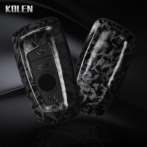 Funda de fibra de carbono estilo ABS para llave de coche BMW Serie 1 3 5 7 X1 X3 X4 X5 F10 F15 F16 F20 F30 F18 F25 M3 M4, accesorios para llavero. - Product Image 3