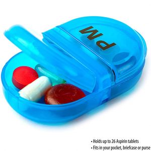 Pastillero Transparente de Plástico para Viaje, con 2 Compartimentos, Organizador de Pastillas para AM y PM, 2 Veces al Día - Product Image 3