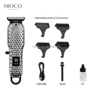 MIOCO Rs9604M professionnel Rechargeable barbier <span class=keywords><strong>tondeuse</strong></span> à cheveux pour hommes avant corps couverture en alliage d'aluminium moteur à courant continu LCD anglais pour RV - Product Image 6