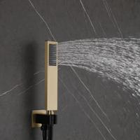 Ensemble de robinetterie de douche murale en laiton de luxe moderne avec pommeau de douche effet pluie pour salle de bain d'appartement/hôtel
