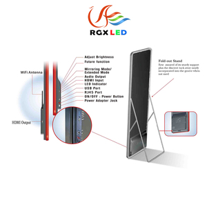 Iklan tipis tahan air Poster Digital penuh warna/jendela toko layar 65 dalam ruangan RGB Led Video tiang dinding mendukung kustom - Product Image 5