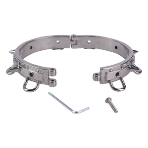 FX-XQ9003 Fang di ferro pesante collare Bondage per ruoli dominanti e sottomessi, regolabile e confortevole - Product Image 5