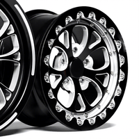 Jantes forgées Drag Racing 5x114.3 (5x4.5") 5x127 (5x5") 5x120.65 (5x4.75") – Jantes avant étroites + Jantes arrière Beadlock