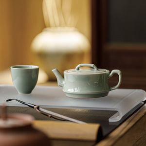 Guanlan Banana Moonlight Handmade Teapot Porcelain Round With Lid Kung Fu <b>Tea</b> <b>Set</b> Afternoon <b>Tea</b> - Product Image 3