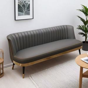 PU Leather Waiting <b>Sofa</b> Multi Color Option <b>for</b> Hair Beauty Salon & Barbershop Reception - Product Image 6