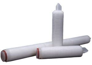 经济型疏水聚偏氟乙烯褶滤筒10 "0.22um基本化学溶液/气体排放过滤 - Product Image 2