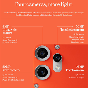 สมาร์ทโฟนระดับโลก 8GB 256GB สำหรับ Nothing CMF Phone 2 Pro โทรศัพท์มือถือราคาถูก - Product Image 4