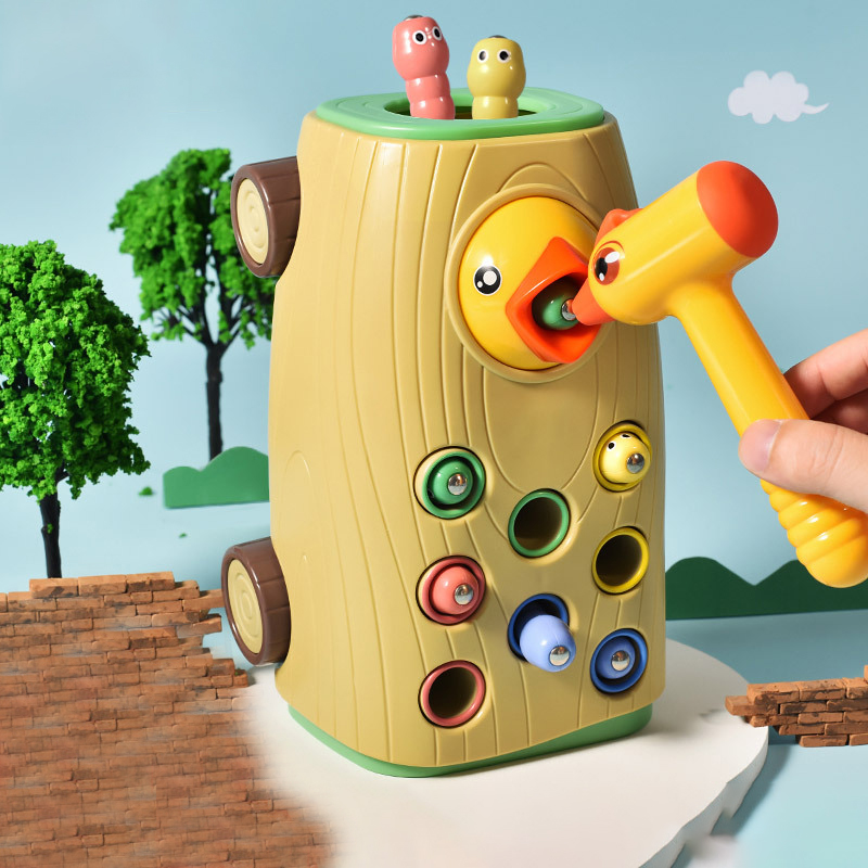 Juego Magnético De Pájaro Carpintero Y Gusanos – Set Montessori Con Tronco, Pájaro Y 9 Gusanos, Estimula La Coordinación Mano-ojo Y La Motricidad Fina, Para Niños De 3 A 6 Años