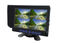 7 pouces Quad Split Screen ADAS Système de caméra de recul 4CH AHD Kit de moniteur avec 1 an de garantie pour camions Véhicules lourds