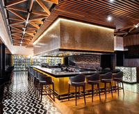 Comptoirs de bar en marbre de quartz blanc naturel rétroéclairé, modernes et luxueux, avec éclairage LED, pour restaurants, bars à domicile, hôtels et centres commerciaux, garantie 10 ans