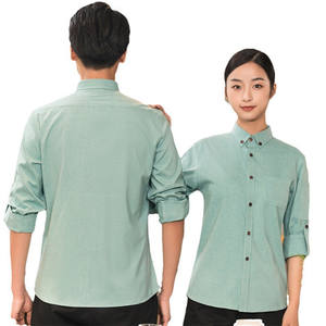 Camicia Uniforme Personalizzata con Logo <span class=keywords><strong>per</strong></span> Camerieri, Cameriere, Personale di <span class=keywords><strong>Ristorazione</strong></span>, Hotel, Ristorante, Caffè, Bar, Manica Lunga con Bottoni - Product Image 4