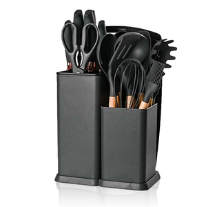 19-Piece Non-Stick <b>Silicone</b> Kitchenware Utensils Set Soup Spatula & Spoon Holder Cooking <b>Tools</b> for Cooking & Baking Bucket - Product Image 1
