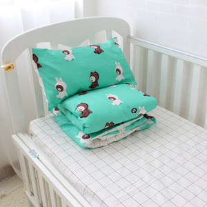 100% de algodón de bambú orgánico el nuevo niño nacido niña bebé cuna ropa de cama de conjunto - Product Image 6