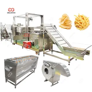 Frozen French Fries Making French Fri Product Line 1000 Kg Big Capacity Automatic Potato Chips Production