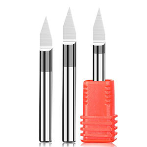 High Precision 3.175mm Tungsten Steel <strong>Engraving</strong> Bit Flat Bottom Pointed Tip OEM Customizable Al-Mg-Ag Coating Lettering <strong>Tool</strong> - Product Image 1