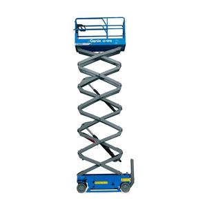 GS-1932 GENIE bekas gunting elektrik sepenuhnya hidrolik pengangkat 8m Platform dapat ditarik kapasitas 250kg PLC Core garansi 1 tahun - Product Image 3