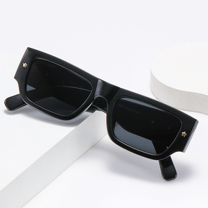 7807 Trending Shades Acetate Rectangle Thick Design <b>Sunglasses</b> Plank Frame Vintage Acetate <b>Sunglasses</b> for Men - Product Image 1