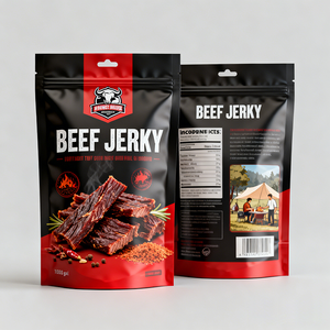 Sachet Doypack Personnalisé Imprimé en PLA et PE, Revêtement Biodégradable, Fermeture Zippée, pour Emballage Alimentaire de Bœuf Séché - Product Image 2