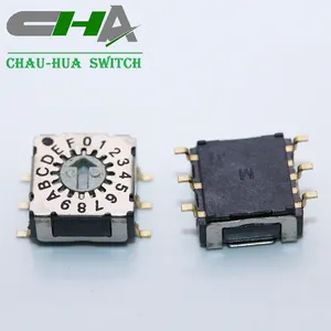 CHA Rotary switches manufacturer supplier IP67 Dust & Water proof MINI size momentary 16 position rotary switch