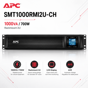Sistema de Alimentación Ininterrumpida (UPS) <span class=keywords><strong>APC</strong></span> Schneider SUA1000R2ICH, Montaje en Rack, Gabinete 2U, SMT1000RMI2U-CH - Product Image 6