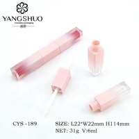Tube de gloss à lèvres carré à double embout 6 ml, emballage cosmétique pour gloss à lèvres, flacon vide, logo personnalisé, vente en gros de tubes vides