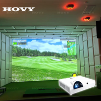 Simulateur de golf 3D professionnel d'intérieur avec projection interactive et intégration pour parcs sportifs AR