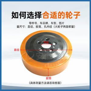 Rueda motriz para montacargas Zhuoyi 230*75 82*45 5 orificios para reemplazo y reparación - Product Image 1