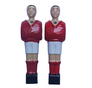 Tavolo per bambini in metallo dipinto a mano/giocatore di calcio - Product Image 1