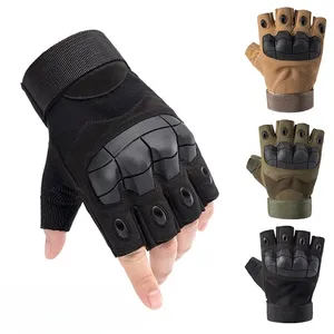 Hard Knuckle Fingerless <b>for</b> <b>Men</b>, Motorcycle, Bike, Shooting, Hunting & Paintball, Outdoor Protective Gear - Product Image 1
