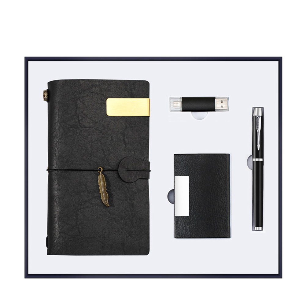 Black4setsNotebook/Pen/16GUSB/Étui pour cartes