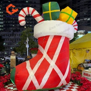 Meilleures ventes : Décoration de Noël gonflable géante Père Noël et bonhomme de neige en chaussettes, cadeau de Noël - Product Image 3