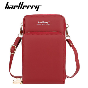 กระเป๋าสะพายข้างผู้หญิงแบรนด์ Baellerry สีแดง ทรงสี่เหลี่ยมแนวตั้ง มีซิป ใส่โทรศัพท์ได้ ป้องกันการโจรกรรม ใช้ได้ทุกวัน - Product Image 5