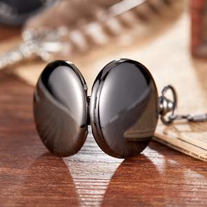 Gorben klasik pürüzsüz yüzey mekanik zincirli cep saati Xmas doğum günü düğün baba günü hediyesi - Product Image 4