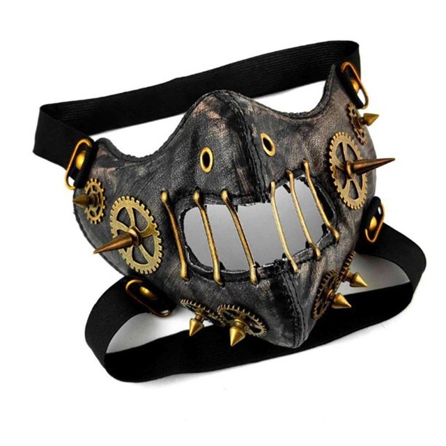 HLC Steampunk Gear Mask & Retro Punk Party Themed Mask for Halloween Cosplay Masquerade Bar Party Stage Performance Accessories